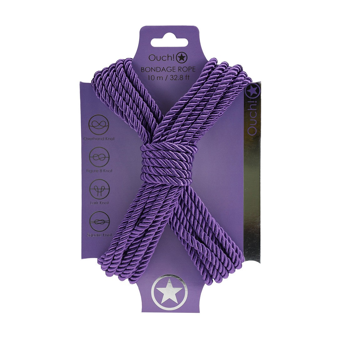 CORDA DE POLIÉSTER PARA BONDAGE 32.8 FT /10 M ROXO OUCH! 1