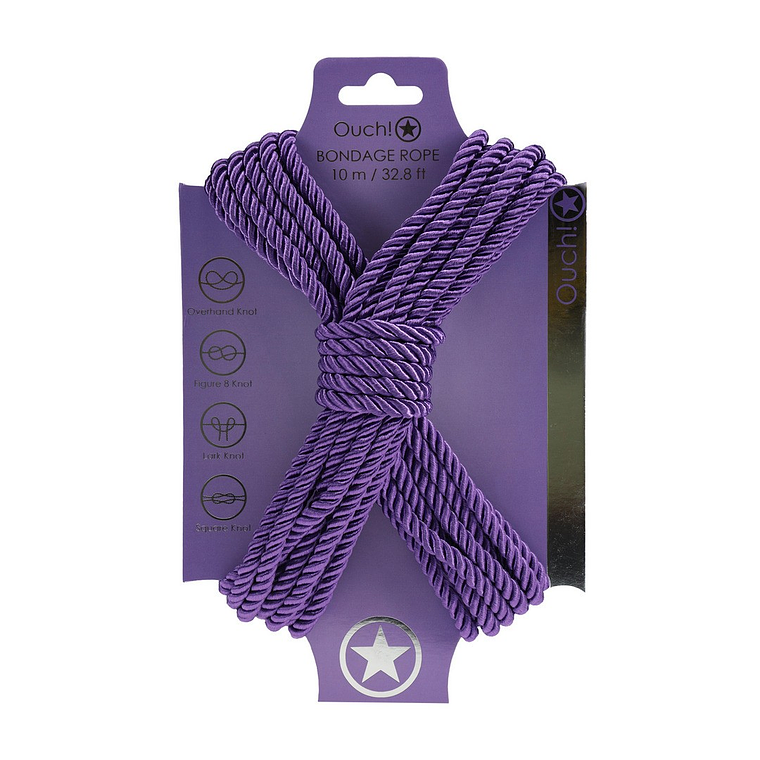 CORDA DE POLIÉSTER PARA BONDAGE 32.8 FT /10 M ROXO OUCH! 1