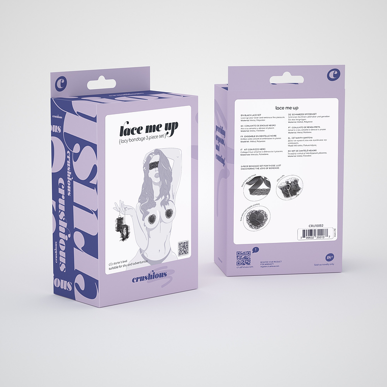 CONJUNTO DE RENDA PRETA LACE ME UP CRUSHIOUS 7