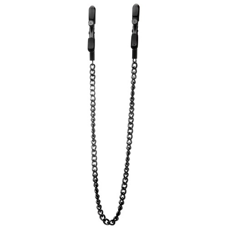 PINÇAS PARA MAMILOS OUCH! ADJUSTABLE NIPPLE CLAMPS PRETAS 1