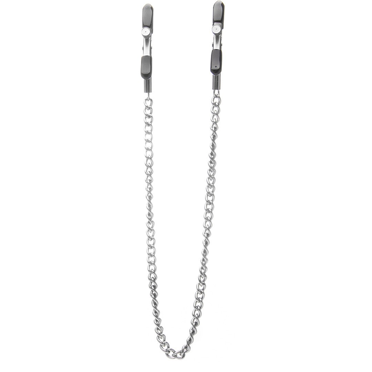 PINÇAS PARA MAMILOS OUCH! ADJUSTABLE NIPPLE CLAMPS PRATEADAS 3