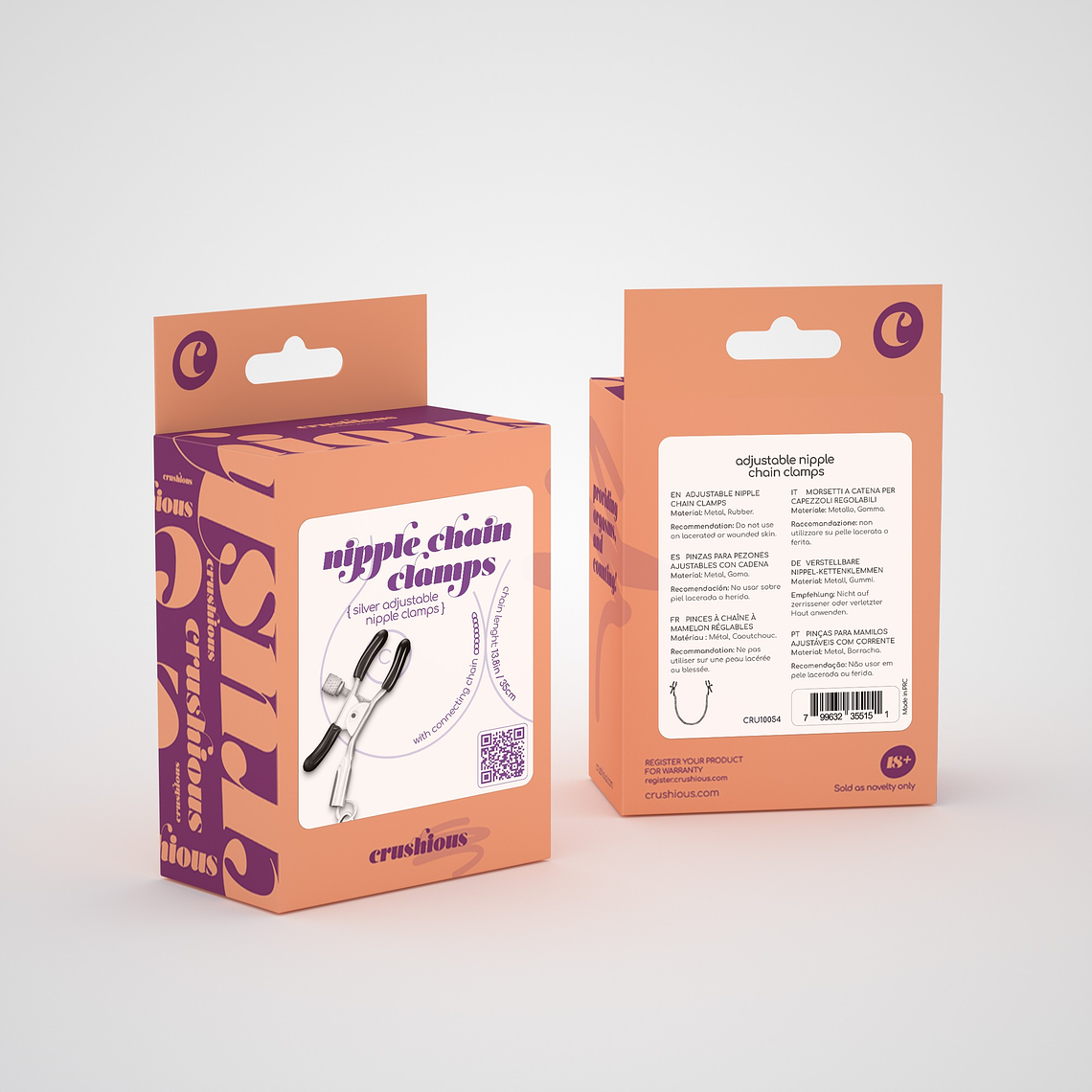 PINÇAS PARA MAMILOS SILVER NIPPLE CHAIN CLAMPS CRUSHIOUS 6