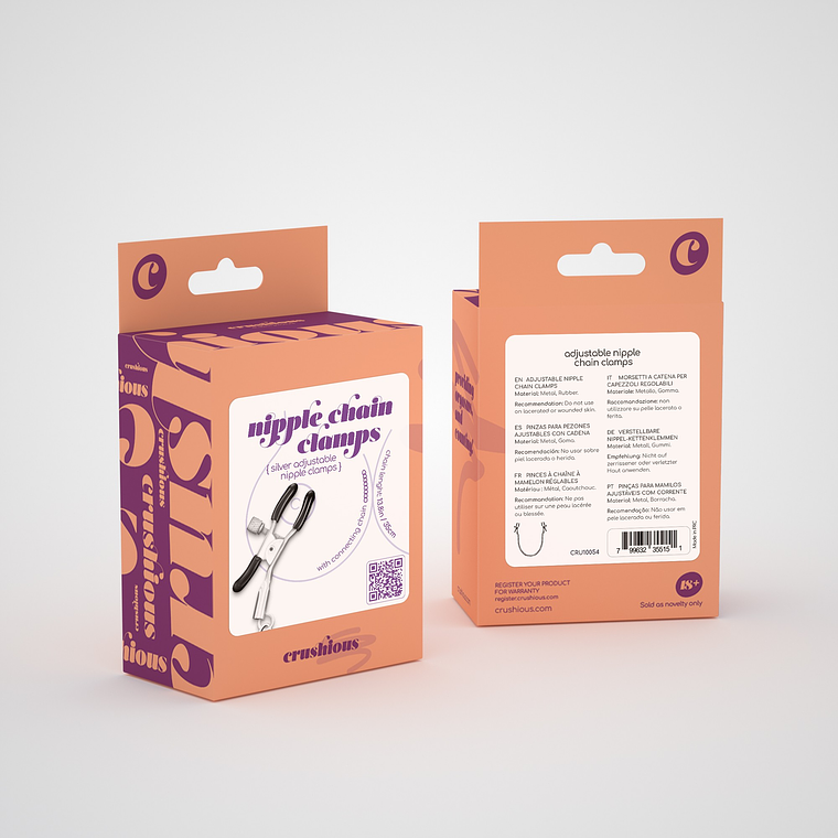 PINÇAS PARA MAMILOS SILVER NIPPLE CHAIN CLAMPS CRUSHIOUS 6