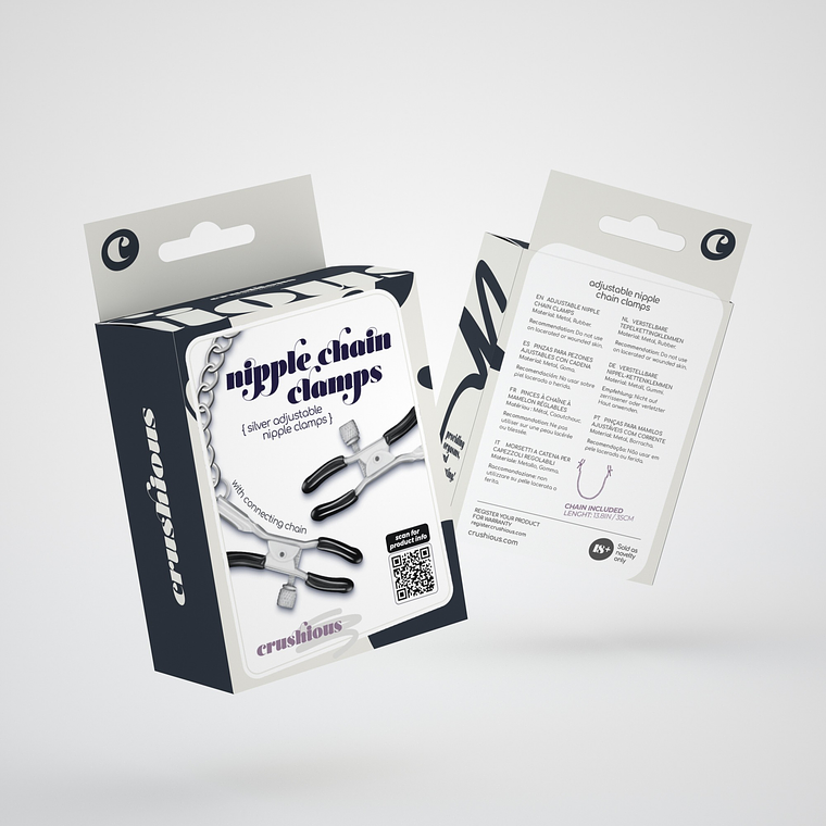 PINÇAS PARA MAMILOS SILVER NIPPLE CHAIN CLAMPS CRUSHIOUS 7