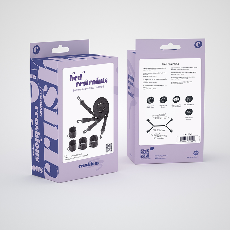RESTRIÇÕES UNIVERSAIS BED RESTRAINTS CRUSHIOUS 8