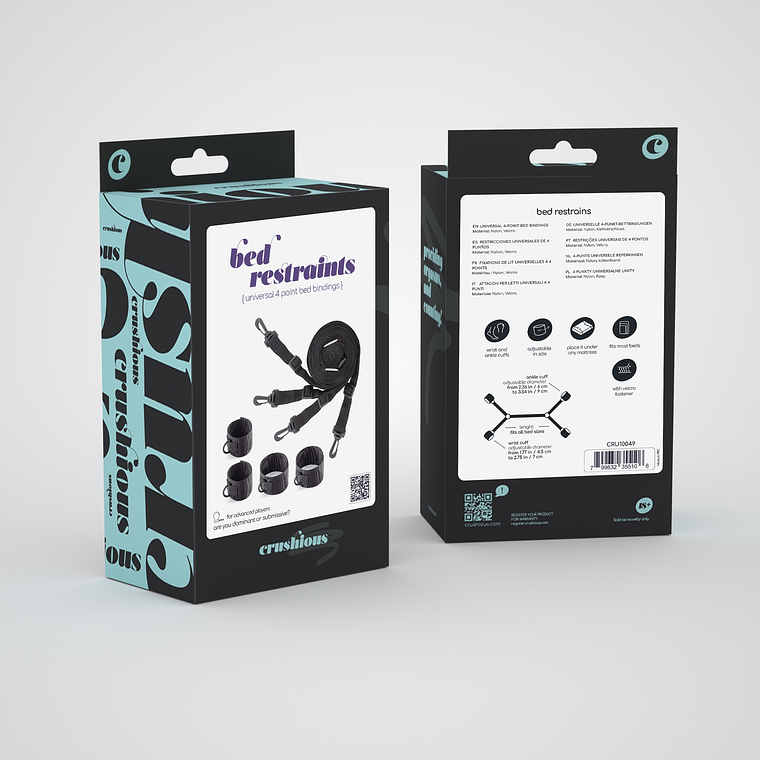 RESTRIÇÕES UNIVERSAIS BED RESTRAINTS CRUSHIOUS 9