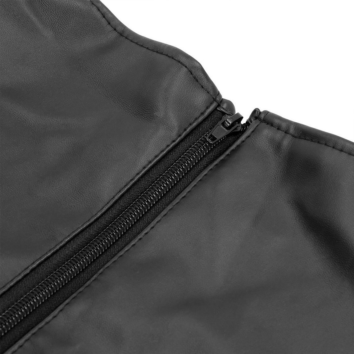 RESTRIÇÃO DE BRAÇOS ZIP-UP FULL ARM AND SHOULDER SLEEVE PRETO XTREME OUCH! 6