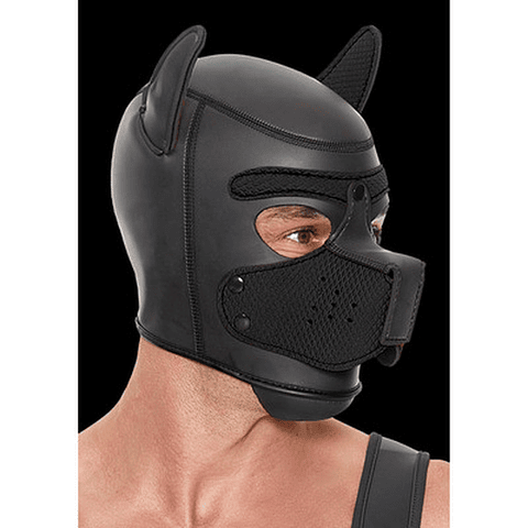 CAPUZ PUPPY HOOD EM NEOPRENE PRETO OUCH!