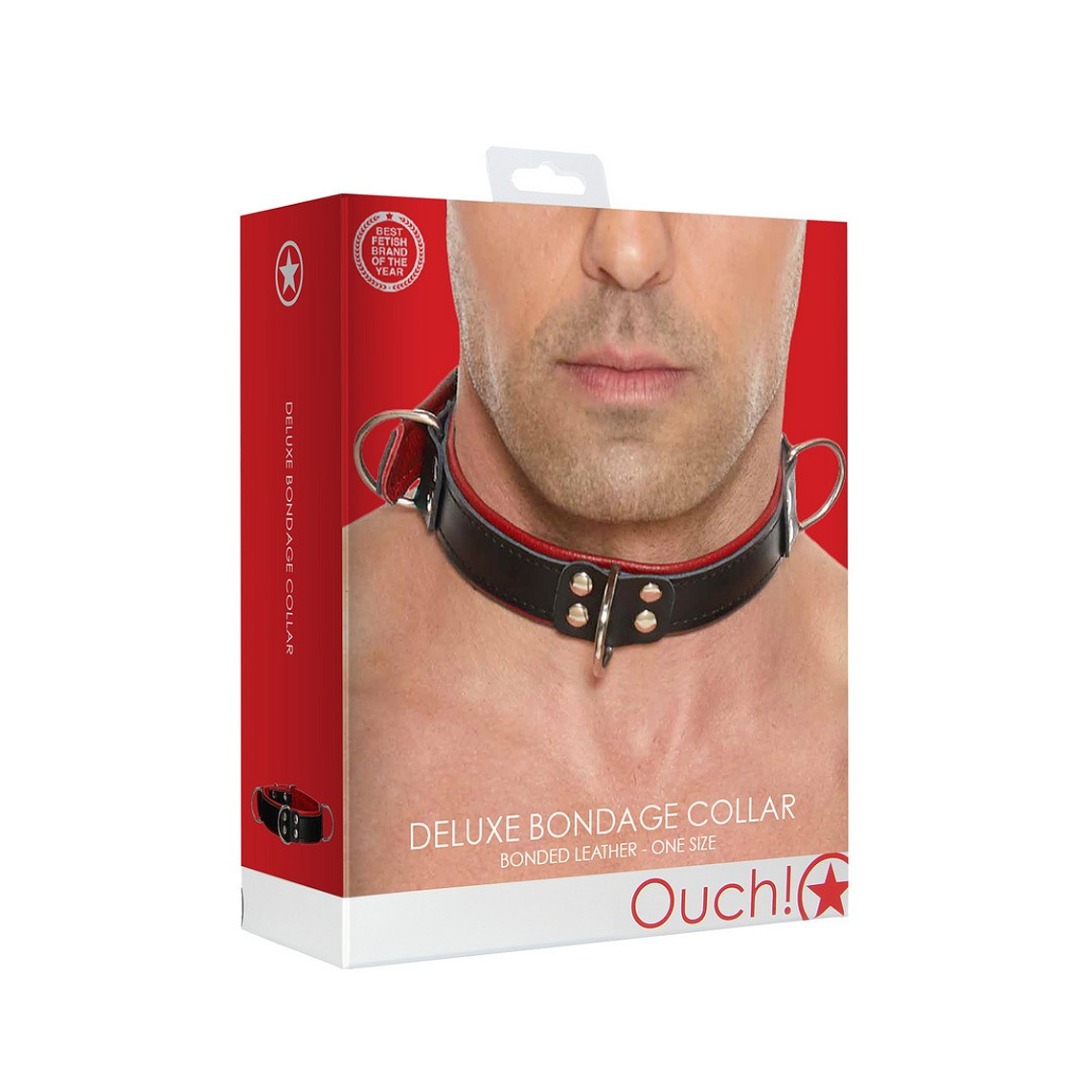 COLEIRA BONDAGE DELUXE VERMELHO OUCH! 2