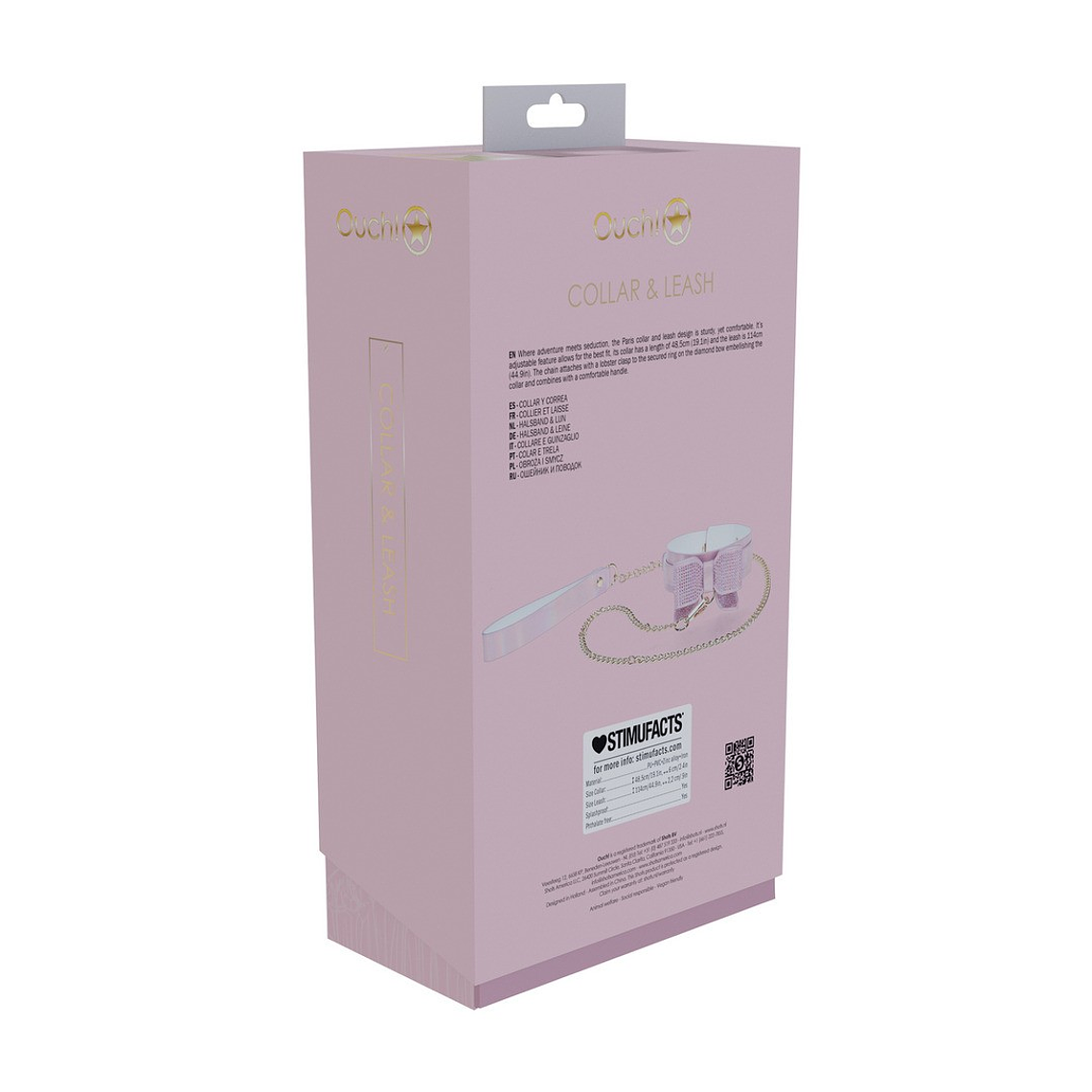 COLEIRA COM TRELA PARIS COLLECTION ROSA OUCH! 3
