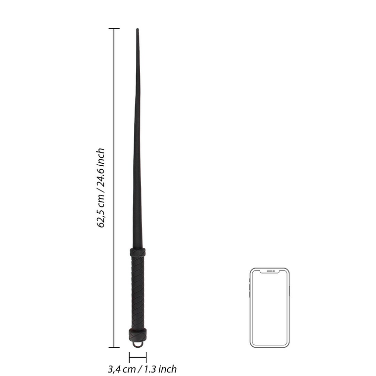 CHICOTE EM SILICONE TAIL WHIP PRETO OUCH!  6