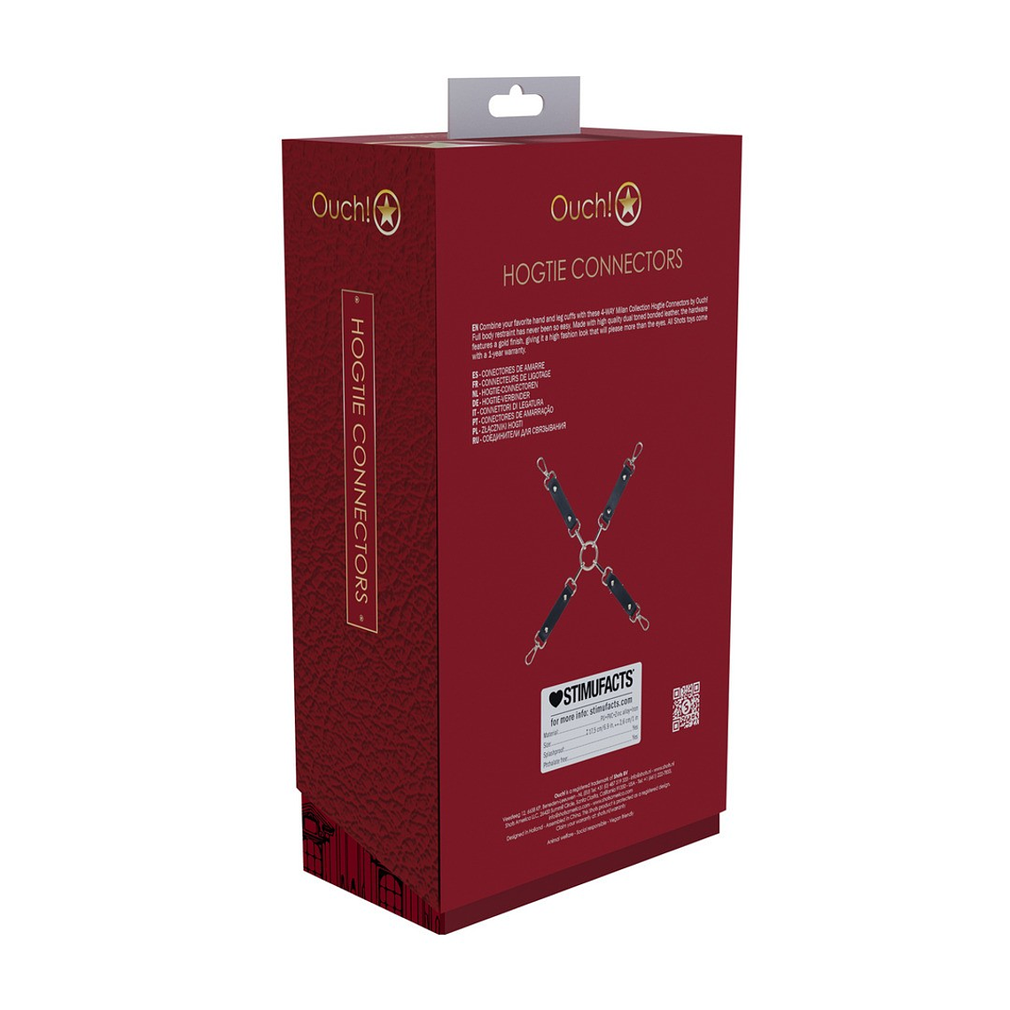 CONEXÃO HOGTIE MILAN COLLECTION PRETO/VERMELHO OUCH! 3