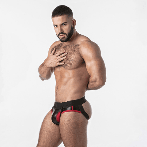 CUECA JOCK OPEN ACCESS LOCKER GEAR VERMELHO - 44 XXL