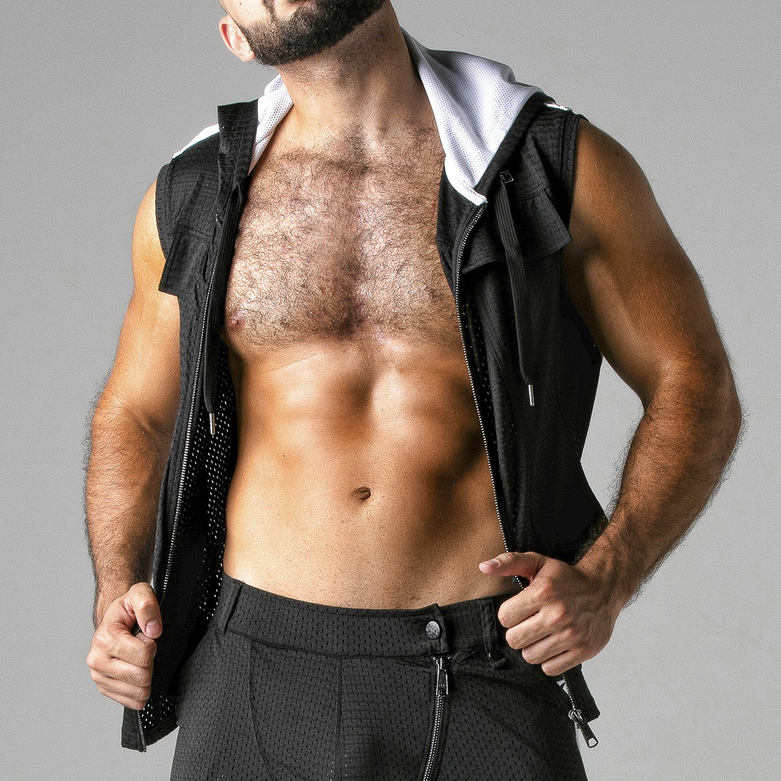 COLETE LOOK AT HARDER HOODY BRANCO LOCKER GEAR - 42 XL 1