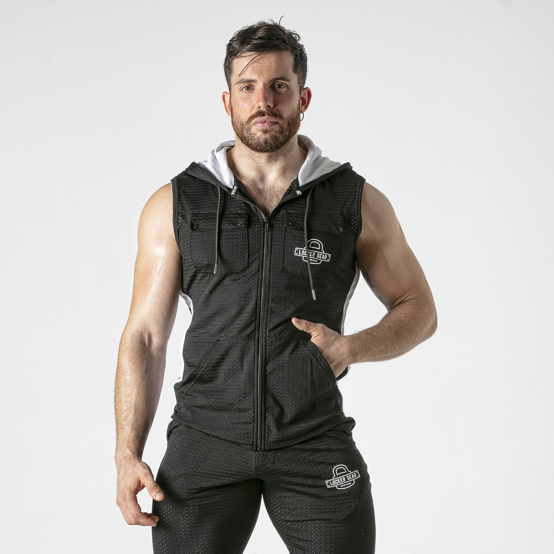 COLETE HOODY BRANCO LOCKER GEAR - 36 S 1