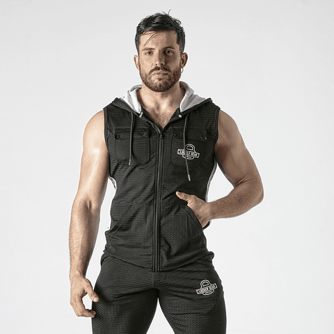 COLETE HOODY BRANCO LOCKER GEAR - 38 M