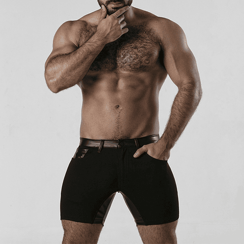 CALÇÃO PERNEIRA 5 POCKET CHAP SHORT PRETO LOCKER GEAR - 40 L