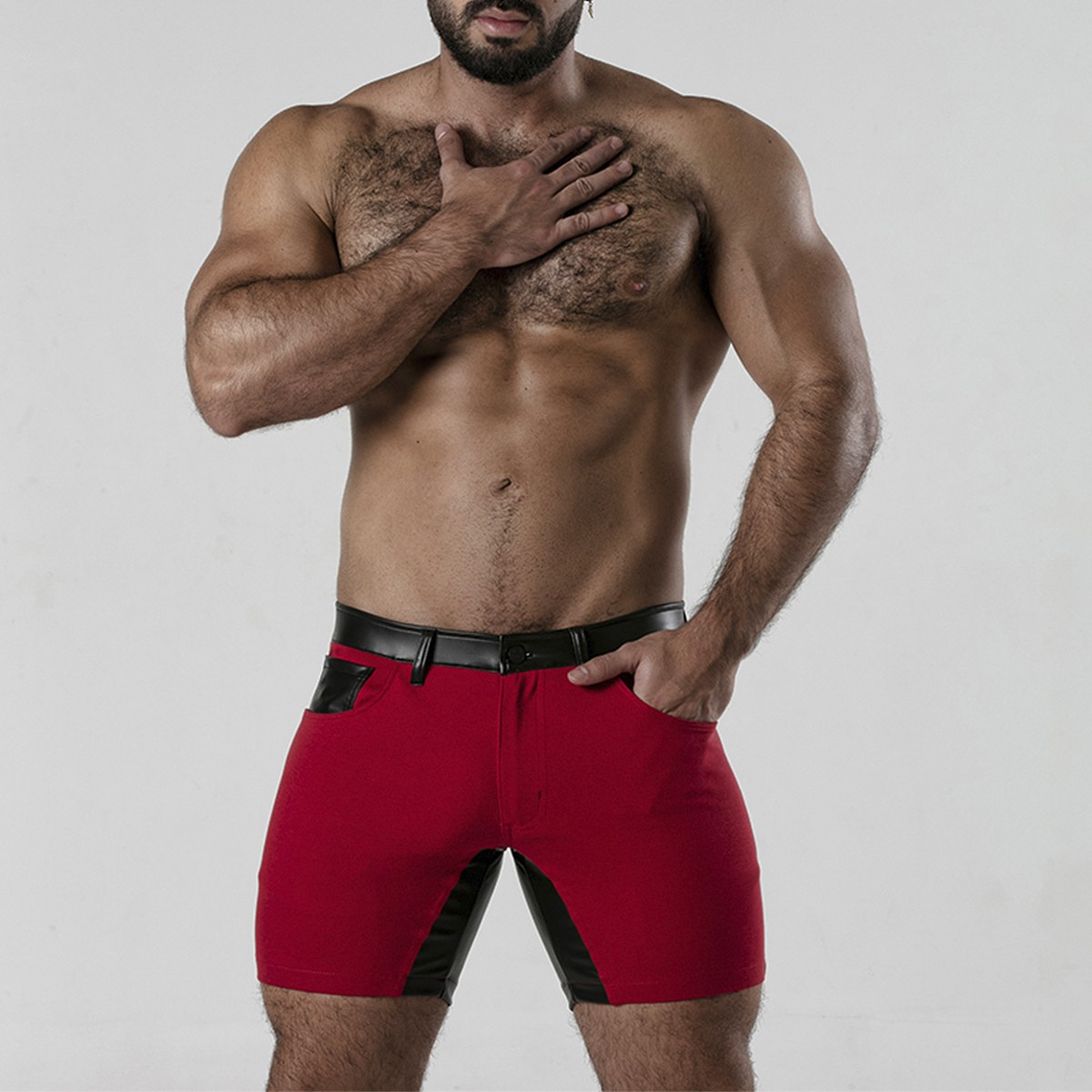 CALÇÃO PERNEIRA 5 POCKET CHAP SHORT VERMELHO LOCKER GEAR - 38 M 1