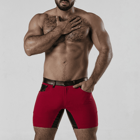 CALÇÃO PERNEIRA 5 POCKET CHAP SHORT VERMELHO LOCKER GEAR - 42 XL