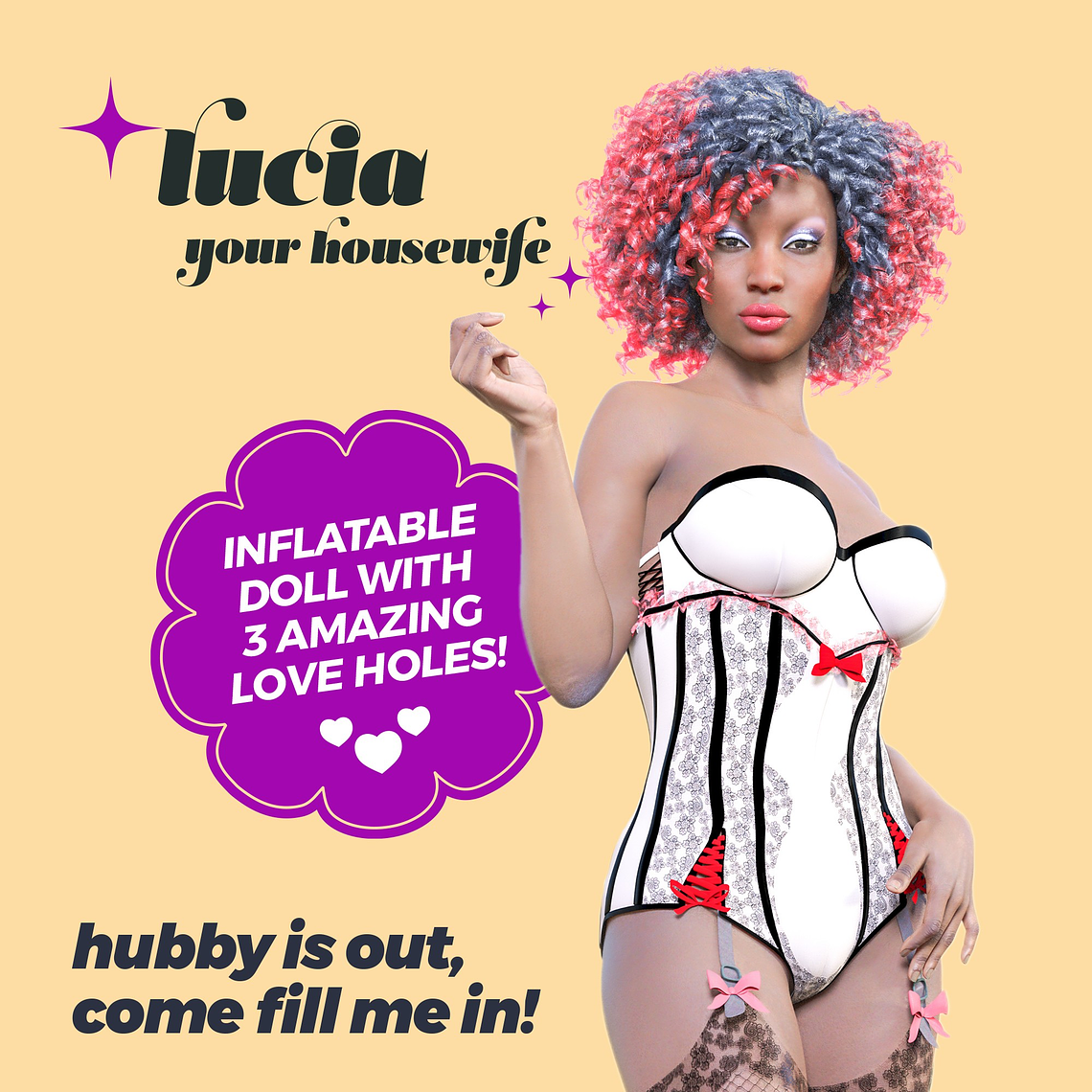 LUCIA A DONA DE CASA BONECA INSUFLÁVEL MULATA CRUSHIOUS 9