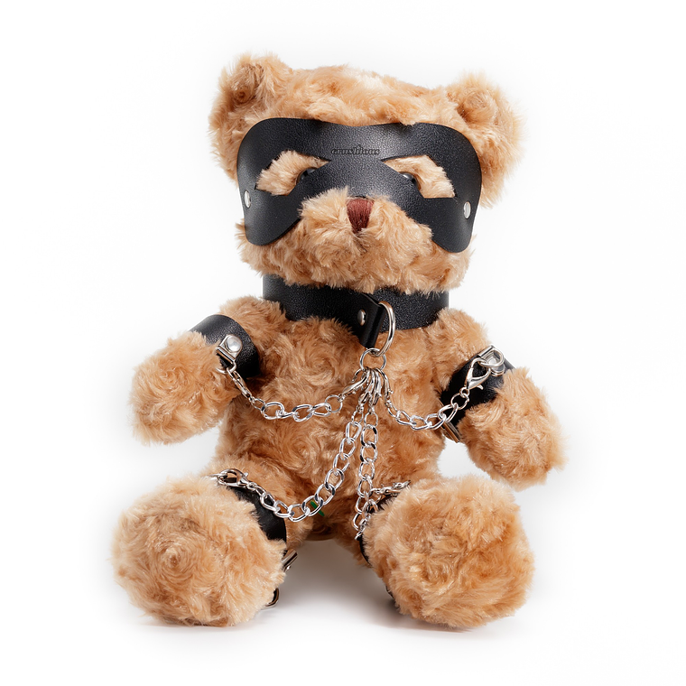 URSO DE PELÚCIA BONDAGE CRUSHITO PRETO 31CM CRUSHIOUS 1