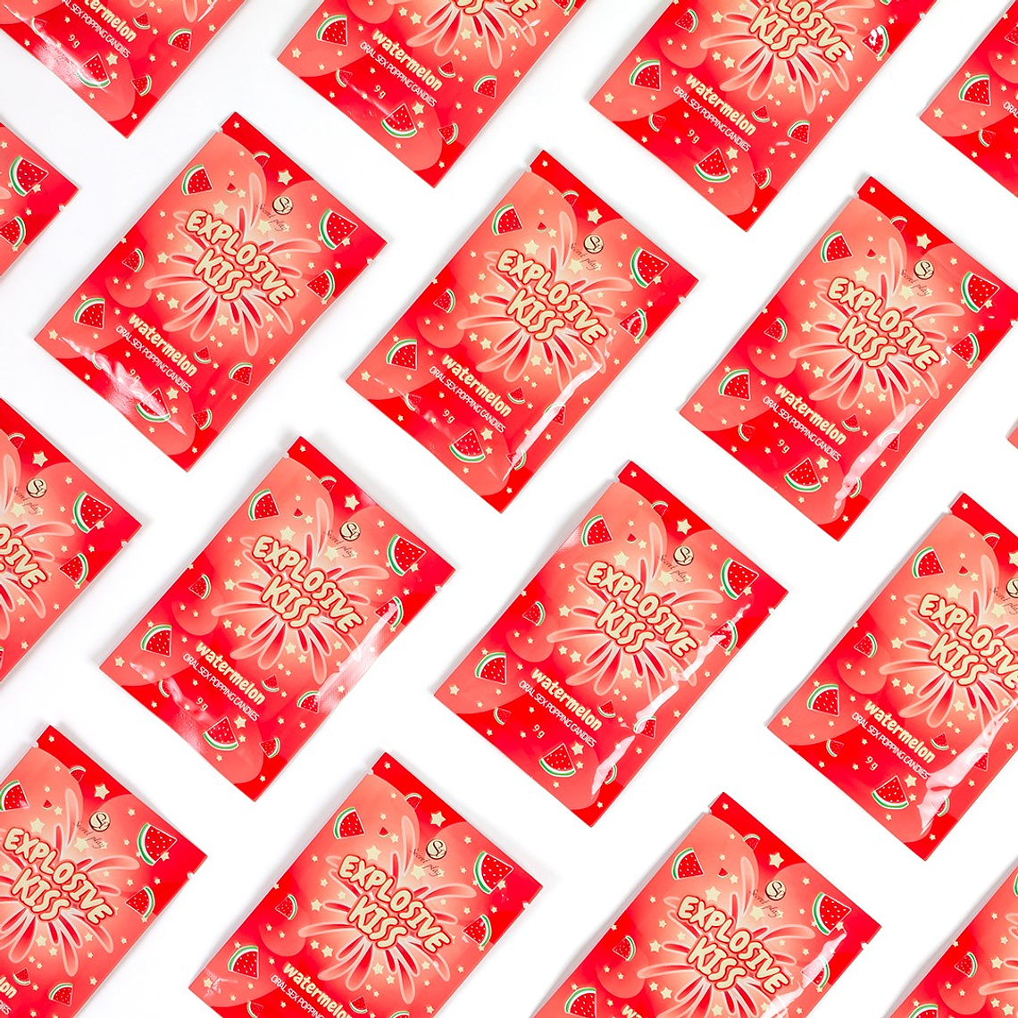 REBUÇADOS DE ESTALIDOS EXPLOSIVE KISS MELANCIA SECRET PLAY 10