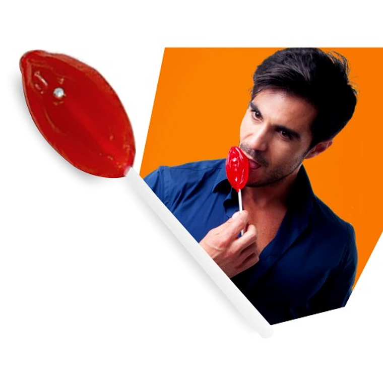 CHUPA-CHUPA DE GOMA EM FORMA DE VULVA SECRET PLAY 2