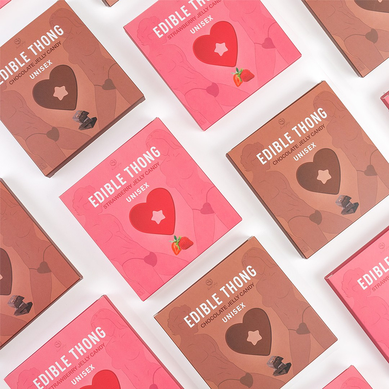 EXPOSITOR COM TANGAS CHOCOLATE E MORANGO (24 UNIDADES) SECRET PLAY 2