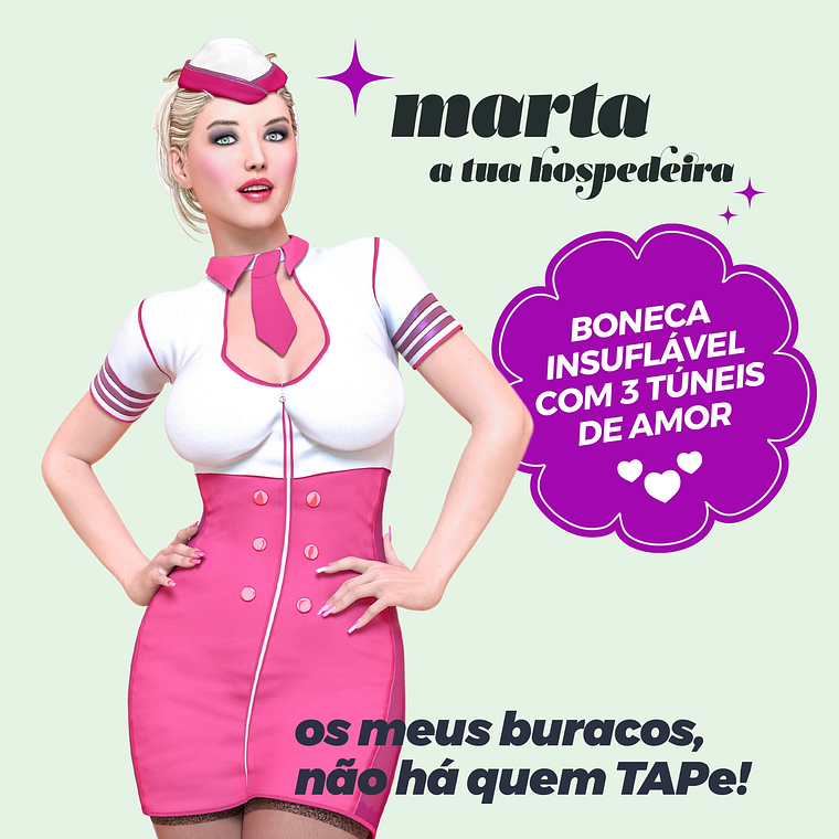 MARTA A HOSPEDEIRA BONECA INSUFLÁVEL LOIRA CRUSHIOUS 9