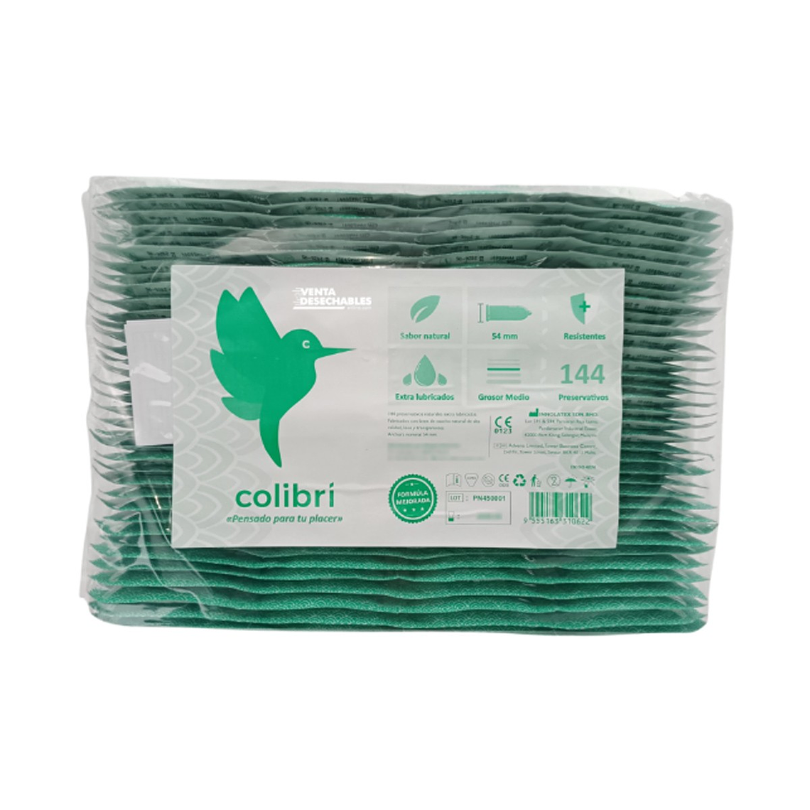 EMBALAGEM COM 144 PRESERVATIVOS NATURAIS COLIBRI 2