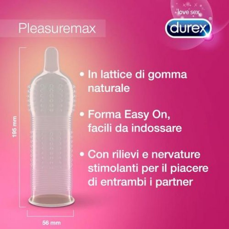 PRESERVATIVOS DUREX PLEASUREMAX 6 UNIDADES 2