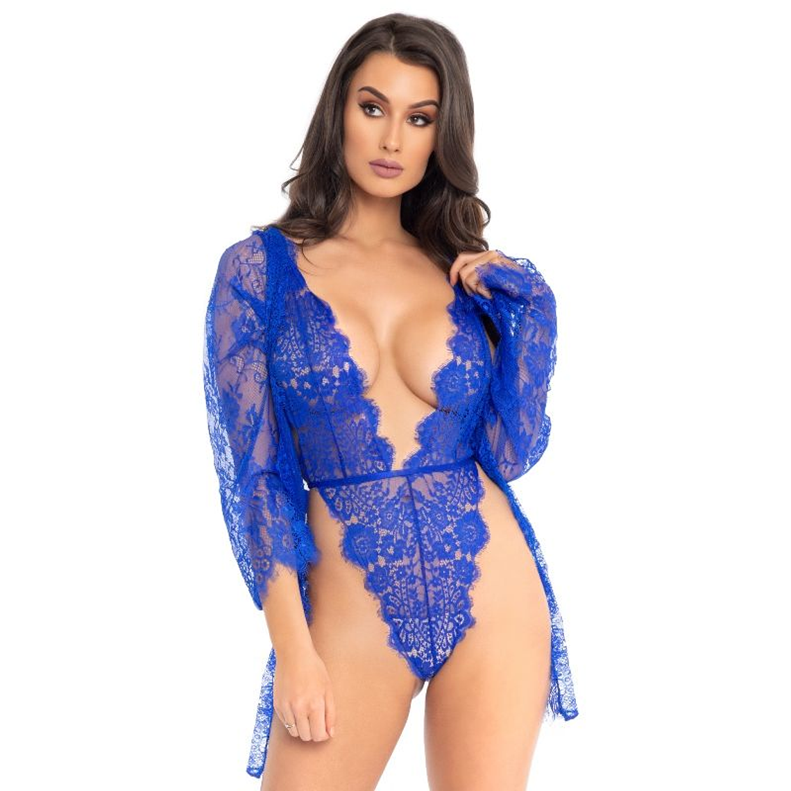 LEG AVENUE - TEDDY E ROBE AZUL M 1