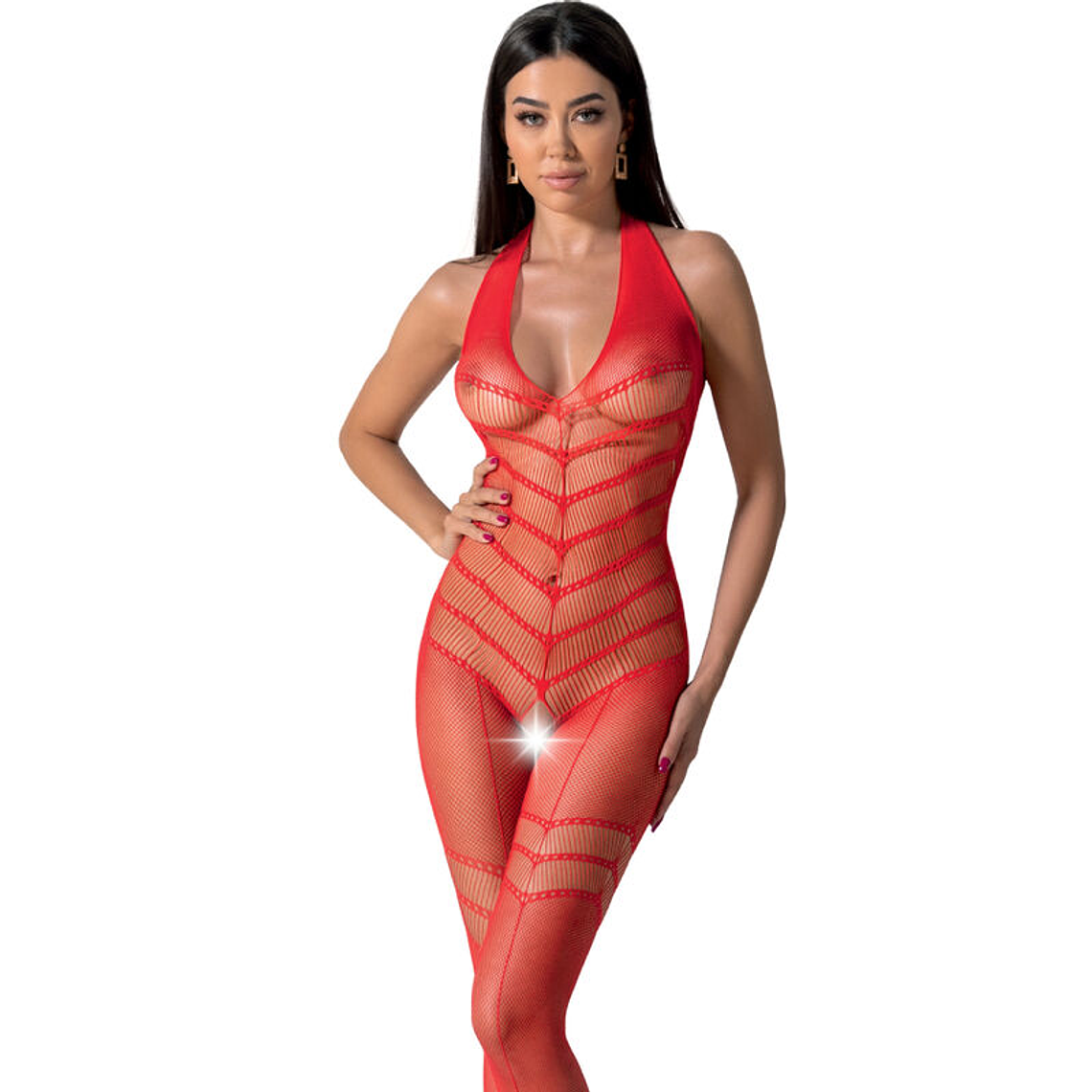 PASSION - BS100 BODYSTOCKING VERMELHO TAMANHO ÚNICO 1