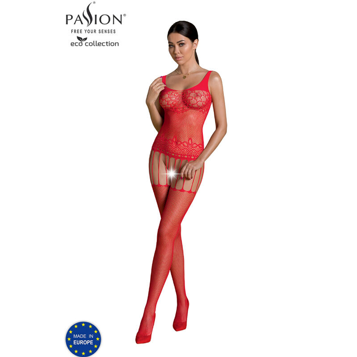 PASSION - COLEO ECO BODYSTOCKING ECO BS001 VERMELHO 1