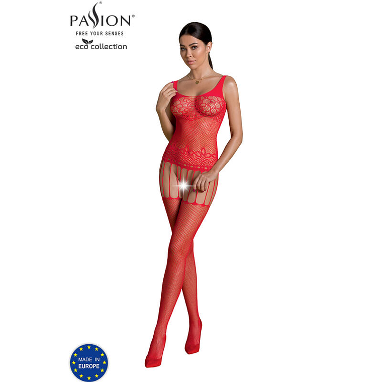 PASSION - COLEO ECO BODYSTOCKING ECO BS001 VERMELHO 1
