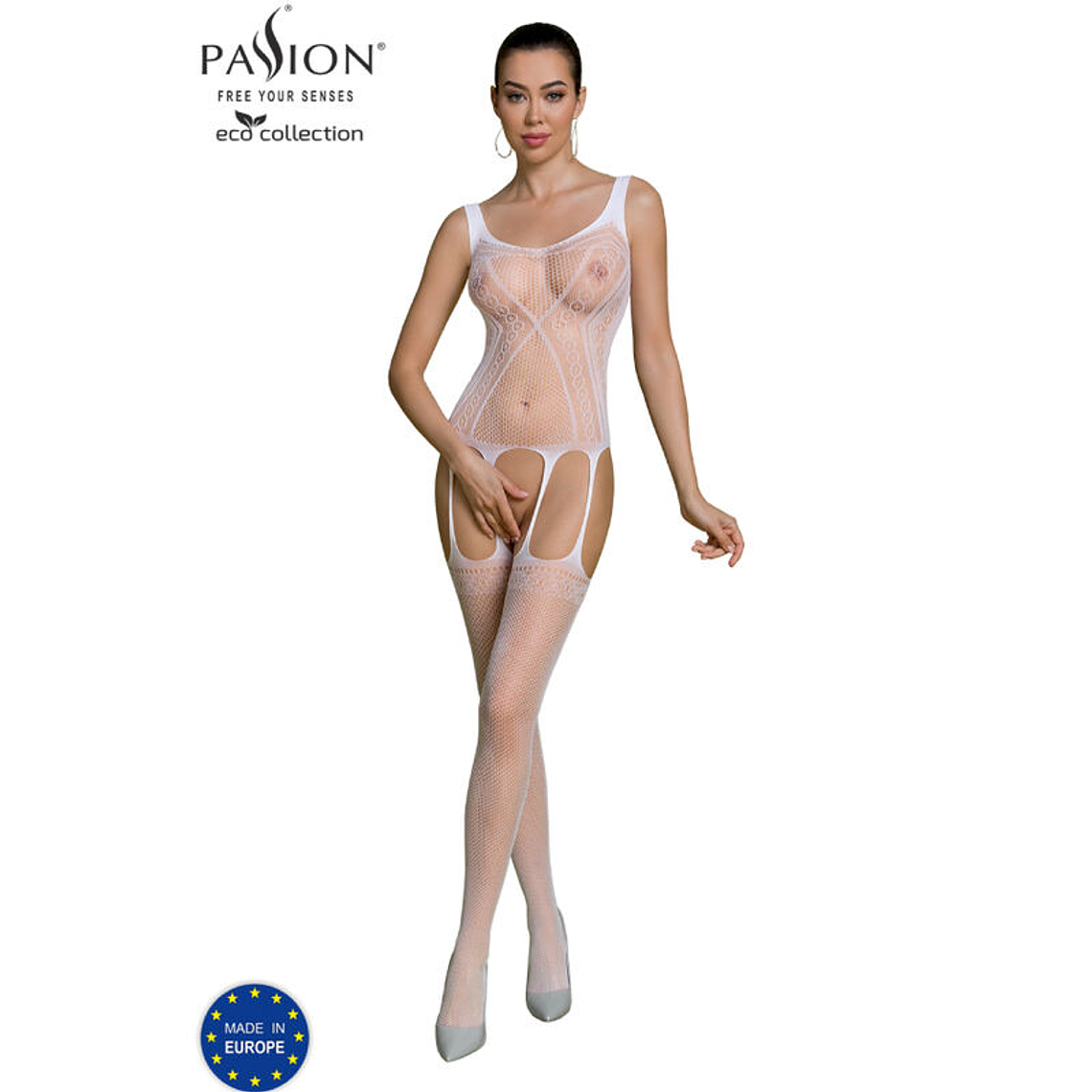 PASSION - COLEO ECO BODYSTOCKING ECO BS007 BRANCO 1