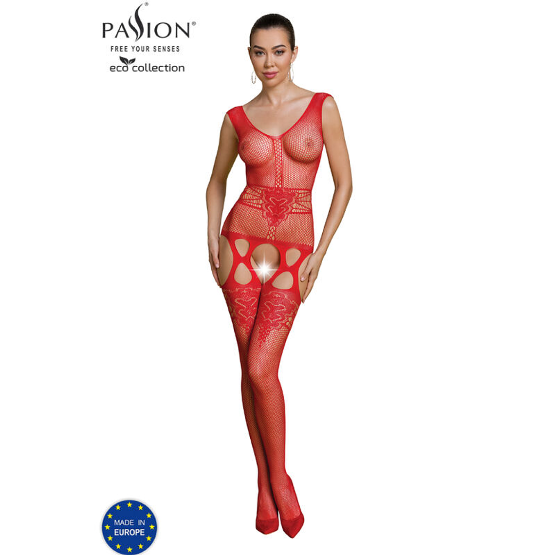 PASSION - COLEO ECO BODYSTOCKING ECO BS014 VERMELHO 1