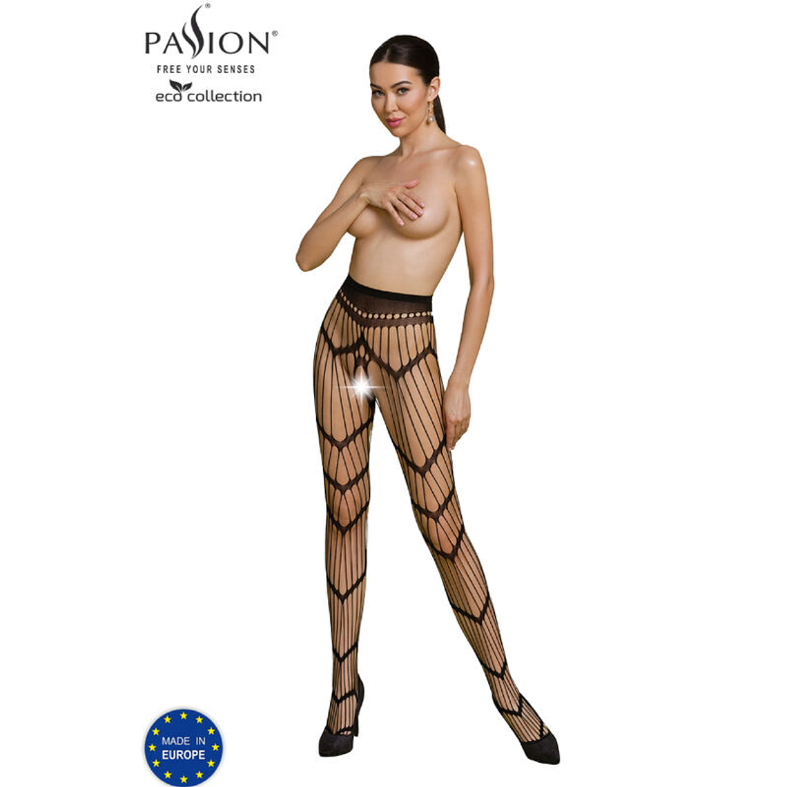 PASSION - COLEO ECO BODYSTOCKING ECO S006 PRETO 1
