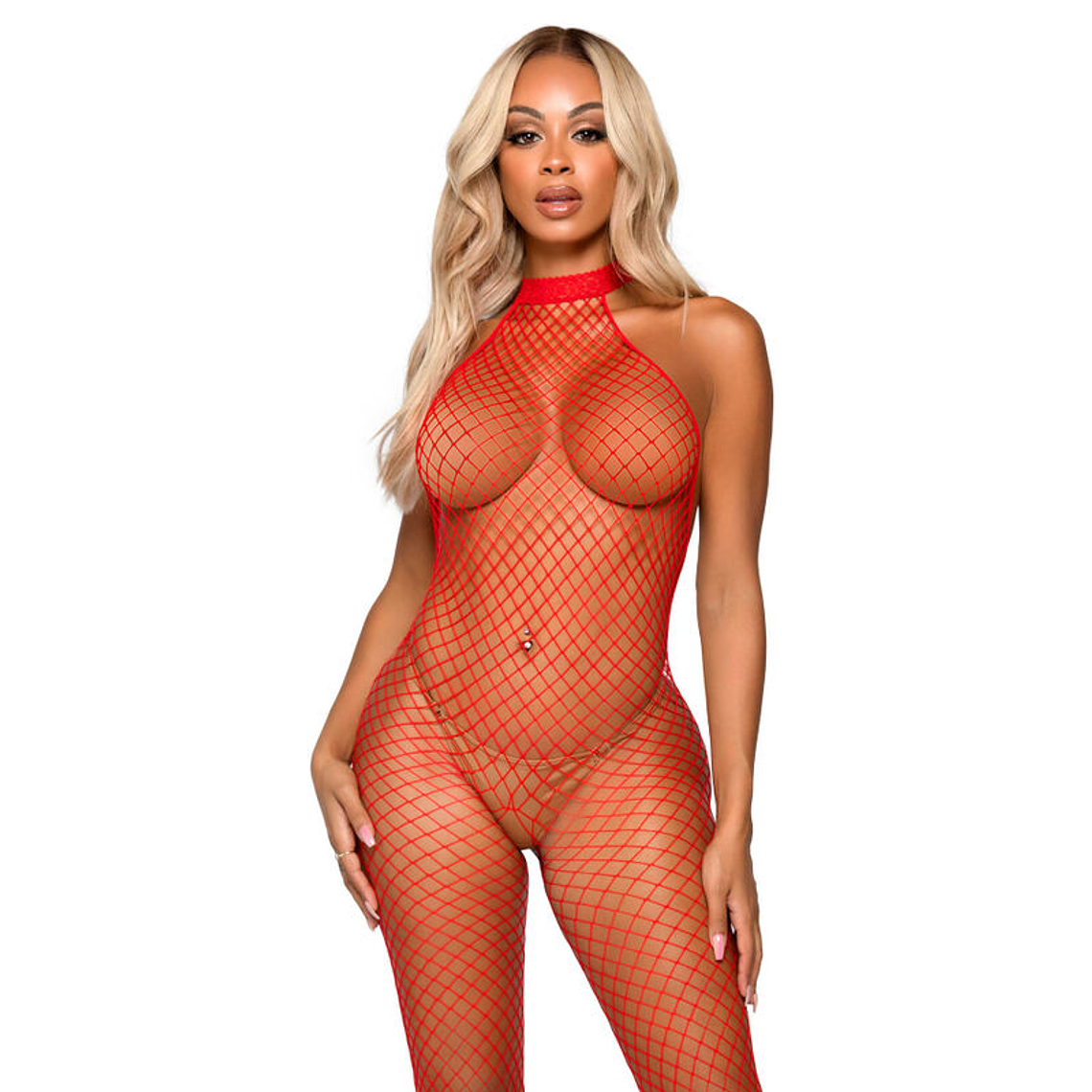 LEG AVENUE - LE FRIVOLE BODYSTOCKING - RACER NECK TAMANHO ÚNICO VERMELHO 1