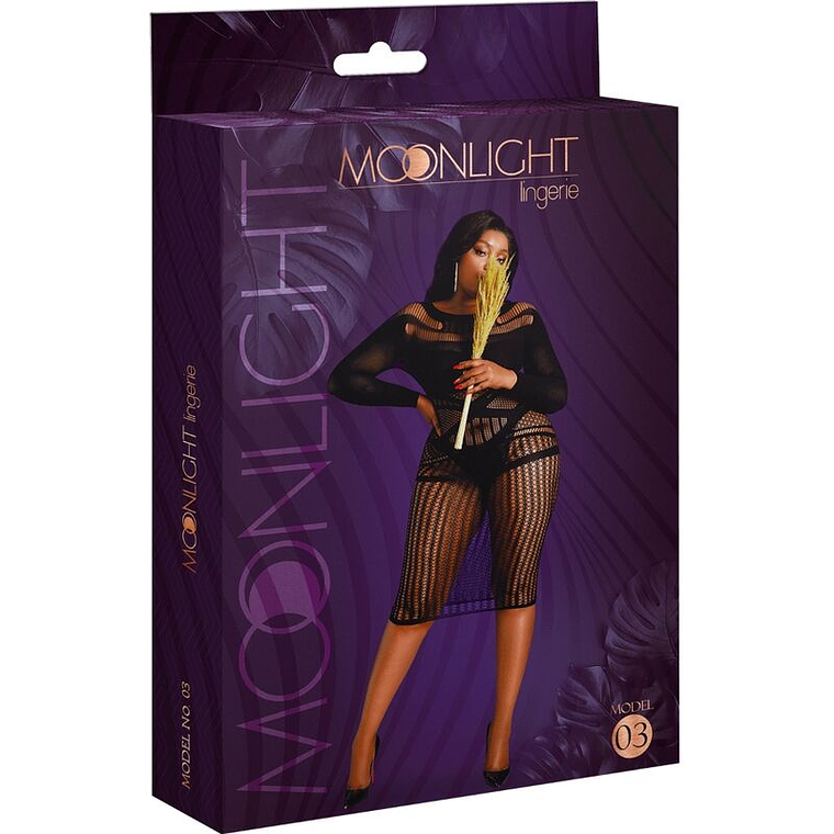 MOONLIGHT - VESTIDO MODELO 3 PRETO PLUS SIZE 1