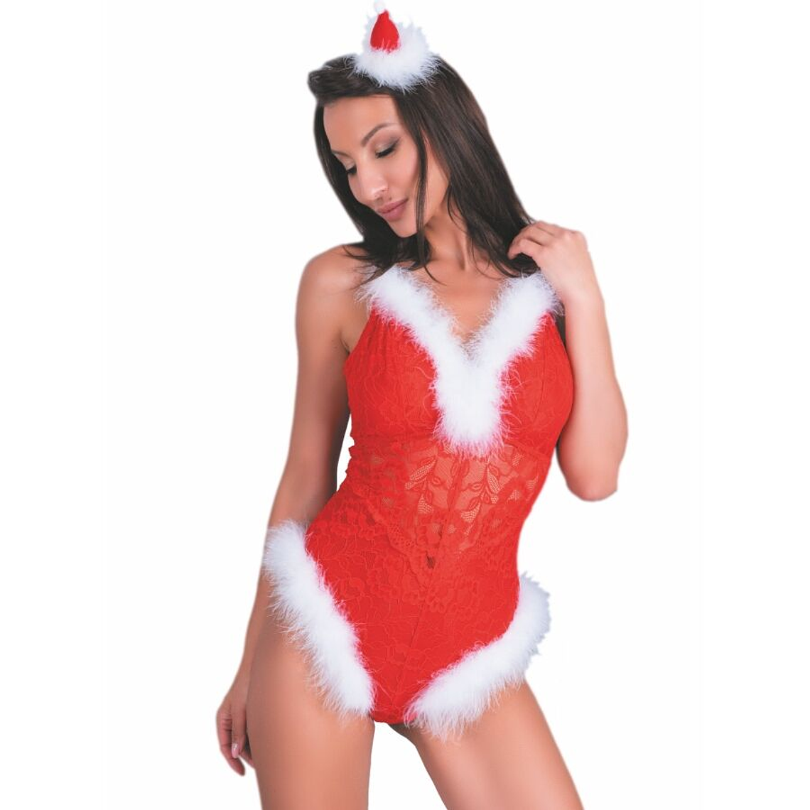 LIVCO CORSETTI FASHION - NAUGHTY SANTA LC 90706 BODYSUIT DE NATAL L/XL 1