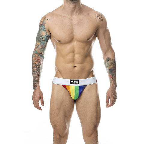 MOB - CALÇA CLASSIC JOCK STRIPE RAINBOW TAMANHO XL