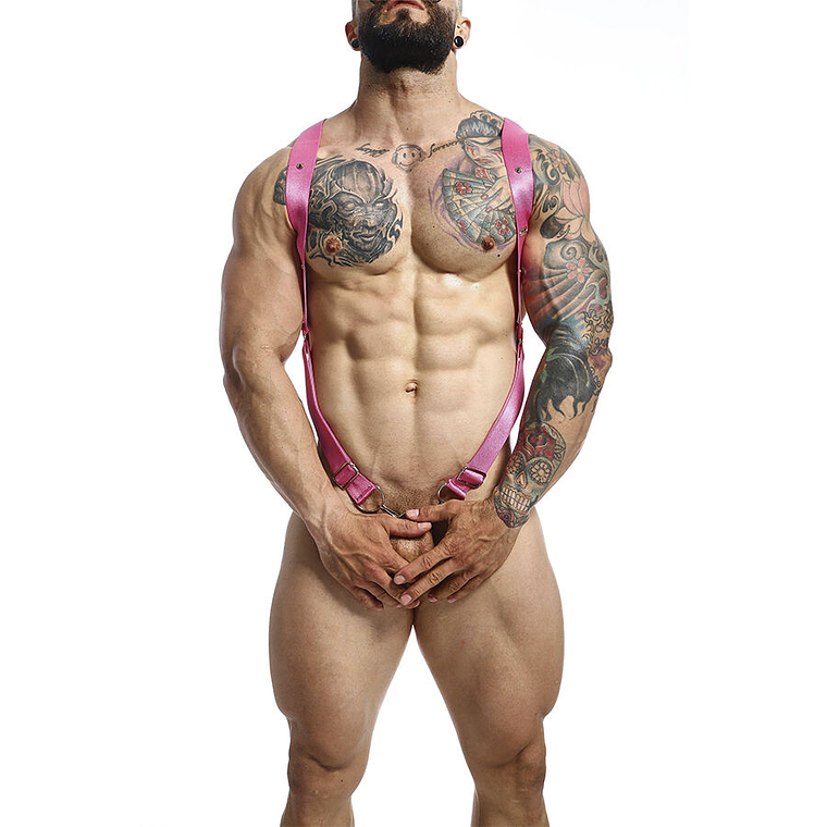 MOB - DNGEON CROSS BACK HARNESS ROSA TAMANHO ÚNICO 1