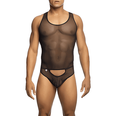 MOB - BODYSHEER PRETO TRANSPARENTE TAMANHO P/M