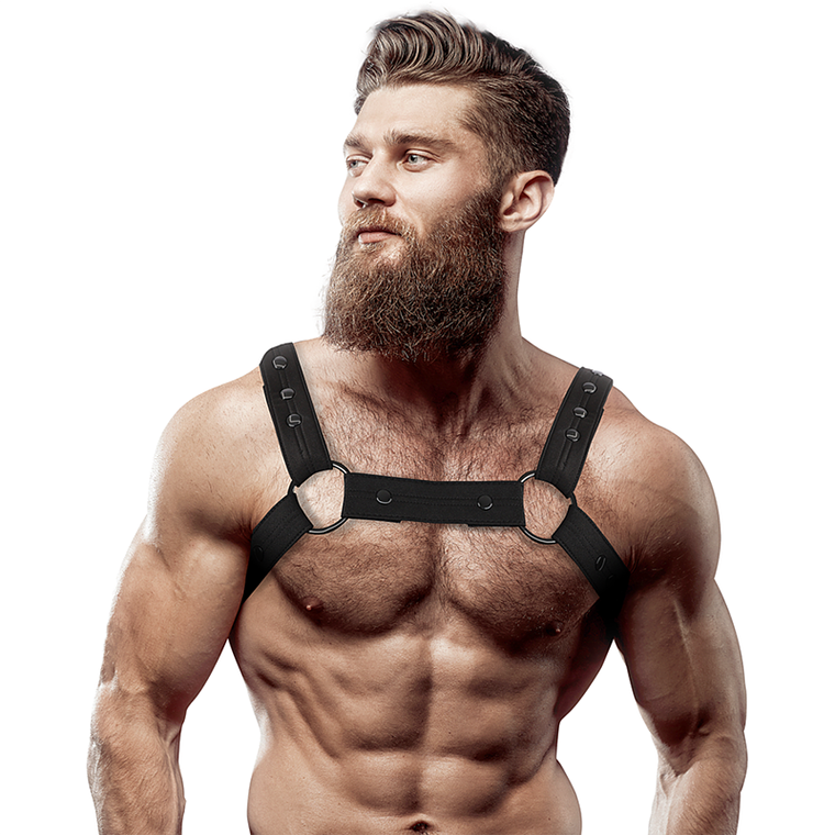 FETISH SUBMISSIVE ATTITUDE - ARNÊS ESPORTIVO DE NEOPRENE AJUSTVEL PARA HOMENS 1