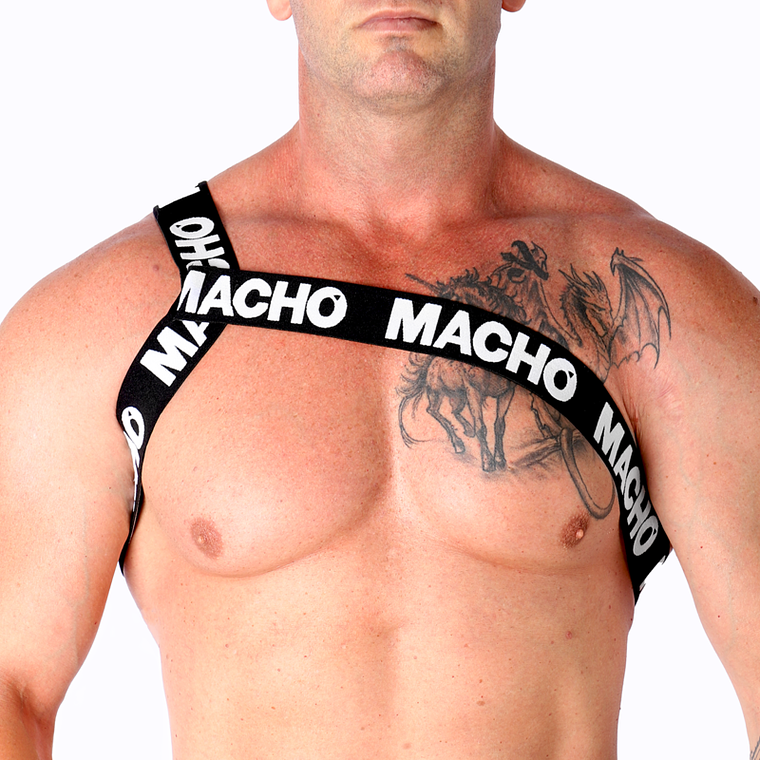 MACHO - ARNÊS ROMANO BRANCO S/M 1