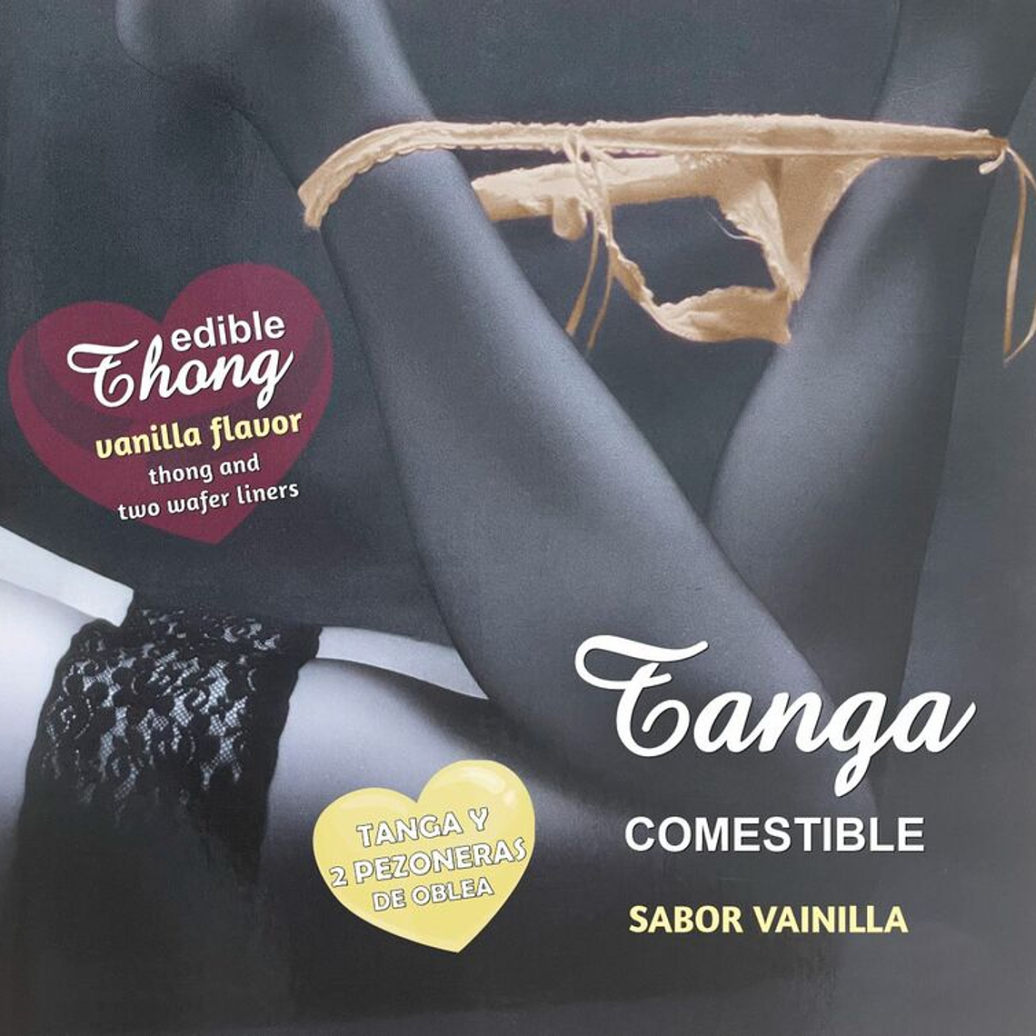 HOTFLOWERS - WAFER THONG E 2 NIPPLE PADS MENINA SABOR BAUNILHA /es/pt/en/fr/it/ 1