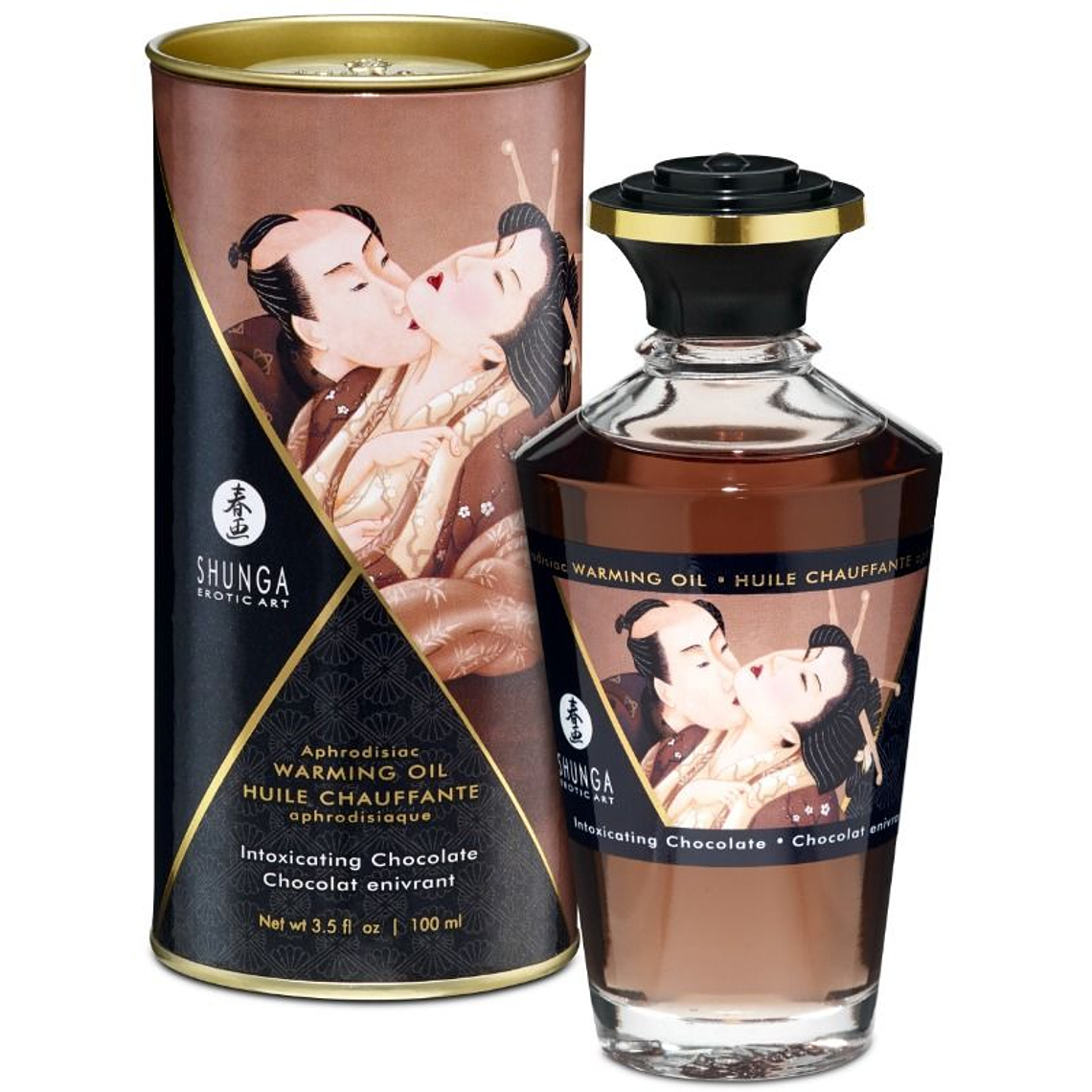 SHUNGA - ÓLEO DE MASSAGEM COM EFEITO CALOR SABOR INTENSO DE CHOCOLATE 100 ML 1