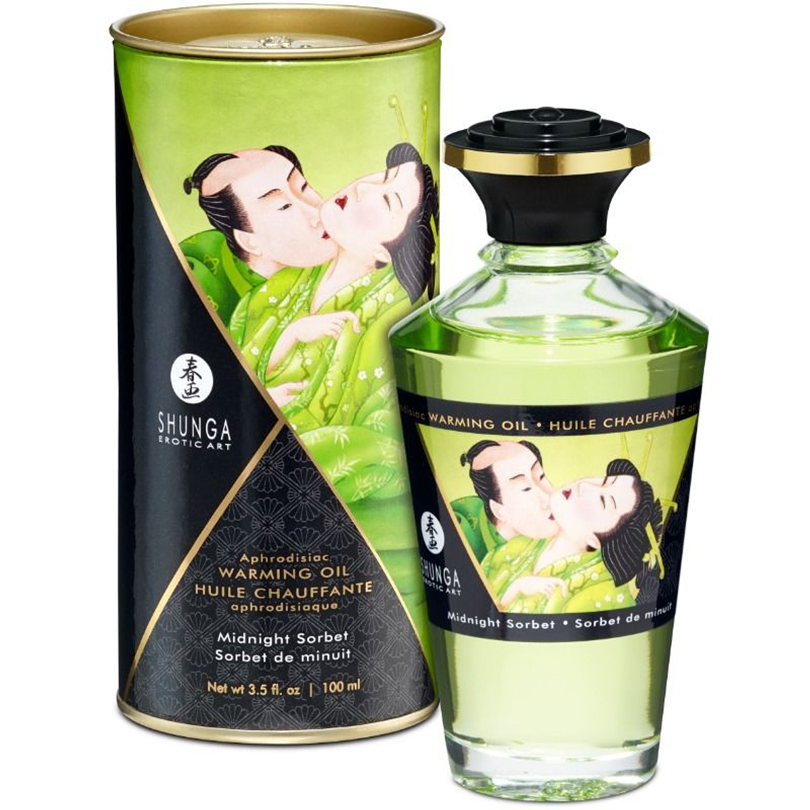 SHUNGA - ÓLEO DE MASSAGEM COM EFEITO CALOR SABOR MIDNIGHT SORBT 100 ML 1
