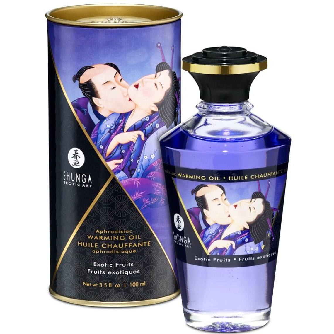 SHUNGA - ÓLEO DE MASSAGEM EFEITO CALOR SABOR DE FRUTAS EXÓTICAS 100 ML 1